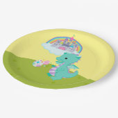 Fantasy Dragon Kids Party Pappteller (Schrägansicht)