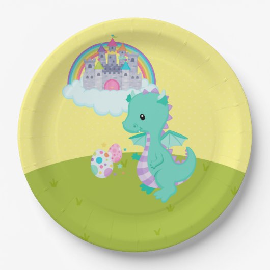 Fantasy Dragon Kids Party Pappteller (Vorderseite)