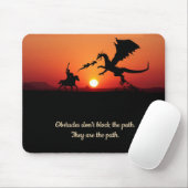 Fantasy Dragon Knight Inspiration Motivierend Mousepad (Mit Mouse)