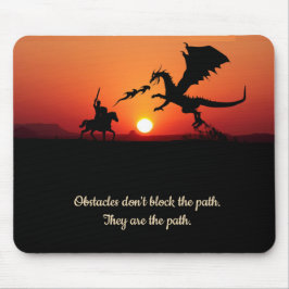 Fantasy Dragon Knight Inspiration Motivierend Mousepad