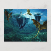 Fantasy Dragon Landscape Postkarte (Vorderseite)