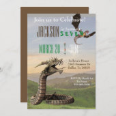 Fantasy Dragon Magic Snake Serpent Birthday Party Einladung (Vorne/Hinten)