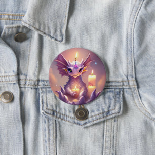 Fantasy Dragon mit Birthday Candles Button