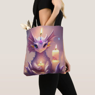 Fantasy Dragon mit Birthday Candles Tasche