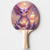 Fantasy Dragon mit Birthday Candles Tischtennis Schläger (Vorderseite)