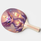Fantasy Dragon mit Birthday Candles Tischtennis Schläger (Seitenansicht)