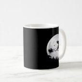 Fantasy Dragon Moon Sleigh, Santa Pulled By Dragon Kaffeetasse (VorderseiteRechts)
