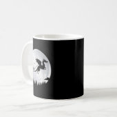 Fantasy Dragon Moon Sleigh, Santa Pulled By Dragon Kaffeetasse (Vorderseite Links)