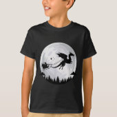 Fantasy Dragon Moon Sleigh, Santa Pulled By Dragon T-Shirt (Vorderseite)