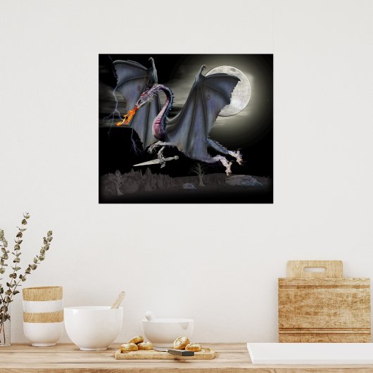 Fantasy Dragon Poster (Küche)