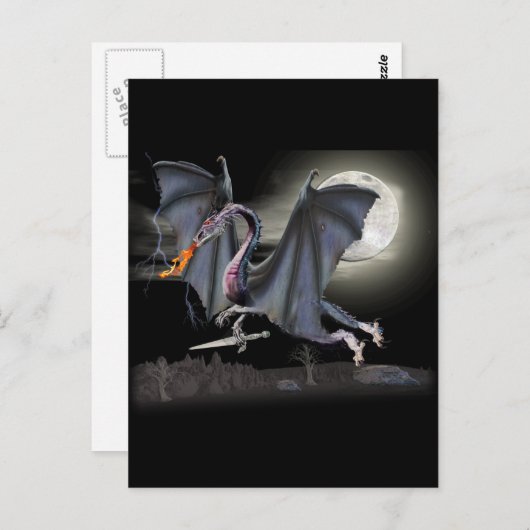 Fantasy Dragon Postkarte (Vorne/Hinten)