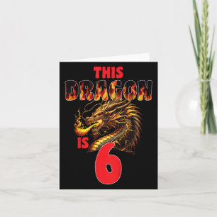 Fantasy Dragon Thema für Kinder drehen 6 Geburtsta Karte