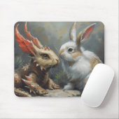 Fantasy Dragon und Kaninchen Mousepad (Mit Mouse)