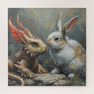 Fantasy Dragon und Kaninchen Puzzle