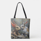 Fantasy Dragon und Kaninchen Tasche (Rückseite)