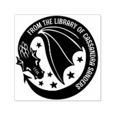 Fantasy Dragon Unter den Sternen aus der Bibliothe Permastempel (Design)