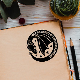 Fantasy Dragon Unter den Sternen aus der Bibliothe Permastempel