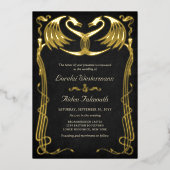 Fantasy Dragon Wedding Folieneinladung (Vorderseite)