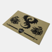 Fantasy Dragon Wohngestaltung Fußmatte (Schrägansicht)