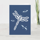 Fantasy Dragonfly and OuterSpace Rift, blue, white Karte (Vorderseite)