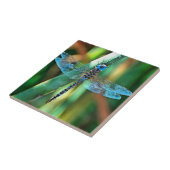 Fantasy Dragonfly in Türkis und Schwarz Fliese (Seite)