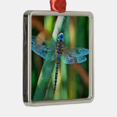 Fantasy Dragonfly in Türkis und Schwarz Ornament Aus Metall (Rechts)