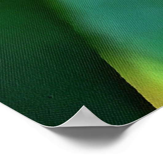 Fantasy Dragonfly in Türkis und Schwarz Poster (Ecke)