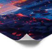 Fantasy Dragonfly Ship Poster (Ecke)