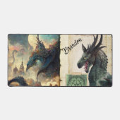 Fantasy Dragons Personalisiert Schreibtischunterlage (Vorderseite)