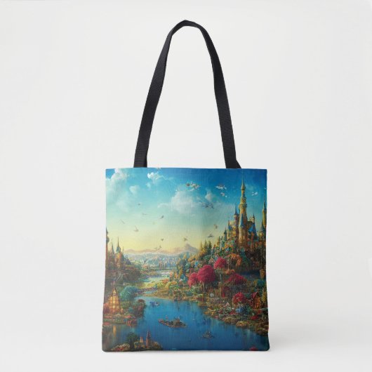 Fantasy Dreamland Landschaftlich Totasche Tasche (Vorderseite)