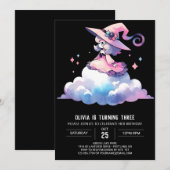 Fantasy Dreamy Wizard Geburtstag Einladung (Vorne/Hinten)