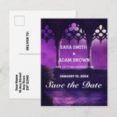 Fantasy East Arabian Nights Balcony Save the Date Ankündigungspostkarte (Vorne/Hinten)