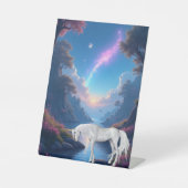 Fantasy-Einhorn-Welt Sockelschild (Vorderseite)