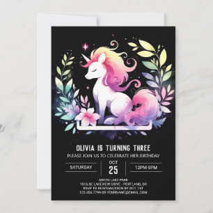 Fantasy Elegante Pferd Geburtstag Einladung