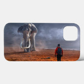 Fantasy Elephant and Man Case-Mate iPhone Hülle (Rückseite (Horizontal))