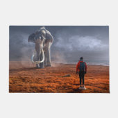 Fantasy Elephant and Man Fußmatte (Vorderseite)