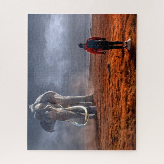 Fantasy Elephant and Man Puzzle (Vertikal)