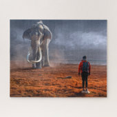 Fantasy Elephant and Man Puzzle (Horizontal)