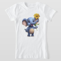 Fantasy Elephant Girl's T - Shirt