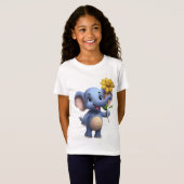 Fantasy Elephant Girl's T - Shirt (Vorne ganz)