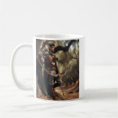 Fantasy Elf Archer Ruhen im verzauberten Eichenwal Kaffeetasse (Links)