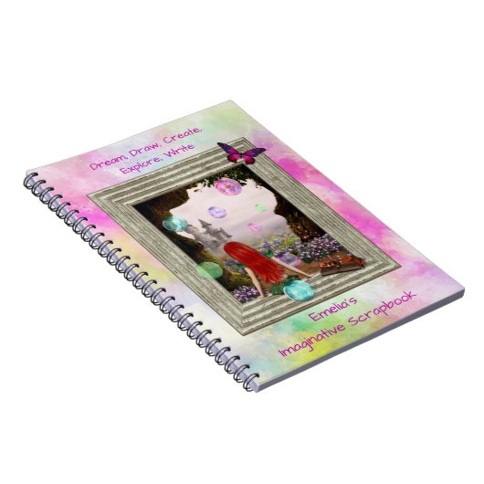 Fantasy Elf Castle Imaginative Scrapbook Journal Notizblock (Rechte Seite)