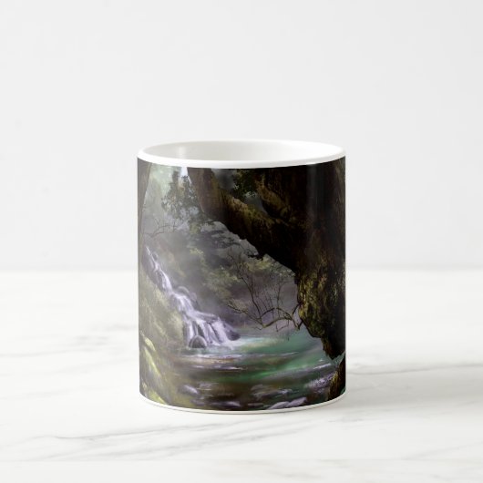 Fantasy-Elfen-Waldbild / Wandkunst Kaffeetasse (Mittel)