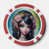 Fantasy-Elfenfrau Pokerchips (Rückseite)