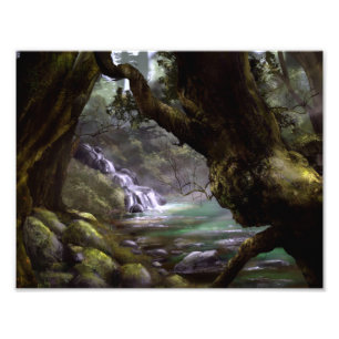 Fantasy-Elfenwald-Bild / Wandkunst Fotodruck