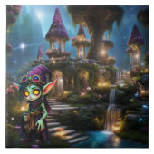 Fantasy-Elfenwelt Fliese (Vorderseite)