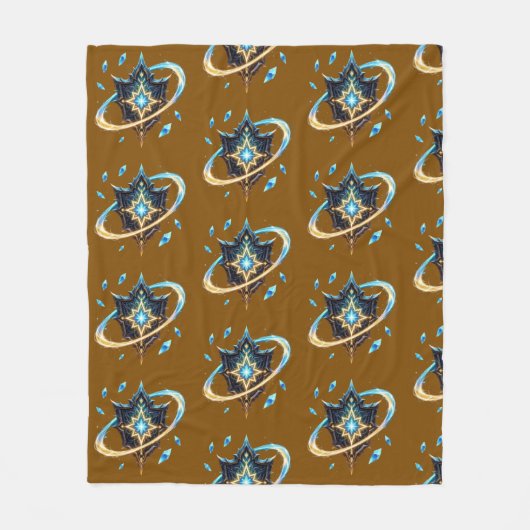 Fantasy Emblem with Floating Blades – Magical Ener Fleecedecke (Vorderseite)