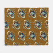 Fantasy Emblem with Floating Blades – Magical Ener Fleecedecke (Vorderseite (Horizontal))