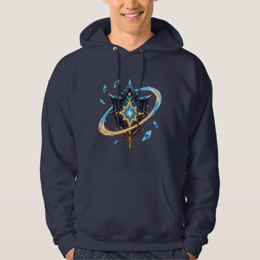 Fantasy Emblem with Floating Blades – Magical Ener Hoodie (Vorderseite)
