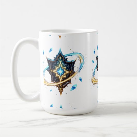 Fantasy Emblem with Floating Blades – Magical Ener Kaffeetasse (Links)